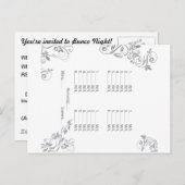 Invitation par carte postale Bunco (Devant / Derrière)