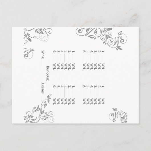 Invitation par carte postale Bunco (Devant)