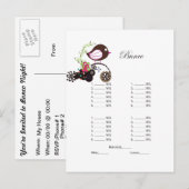 Invitation par carte postale Bunco (Devant / Derrière)
