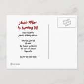 Invitation par carte postale de base-ball (Dos)