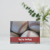 Invitation par carte postale de base-ball (Debout devant)