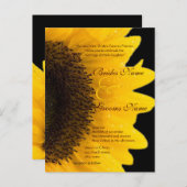 Invitation par carte postale Mariage de tournesol (Devant / Derrière)