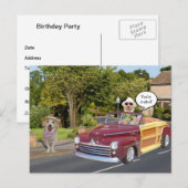 Invitation par carte postale personnalisable (Devant / Derrière)