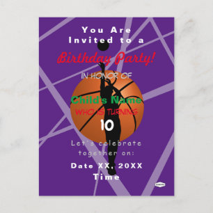 Invitation par carte postale sur le thème de baske