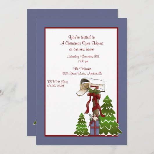 Invitation par courrier de vacances (Devant / Derrière)