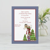 Invitation par courrier de vacances (Debout devant)