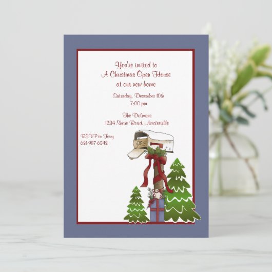 Invitation par courrier de vacances (Debout devant)