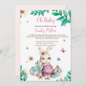 Invitation par courrier pour une douche de fille l (Devant / Derrière)