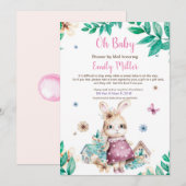 Invitation par courrier pour une soirée bunny girl (Devant / Derrière)