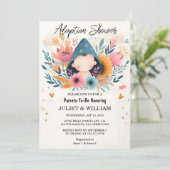 Invitation Par Enfant Vieux Fils Boho Amusant Jour d'Adoption (Debout devant)