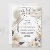 Invitation Par Feather Asian Sky Cloud Crane Fête des mariées (Devant)