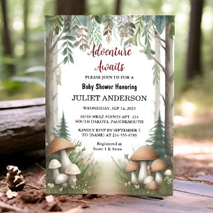 Invitation Par Fun Wild Mother pour être Baby shower bois