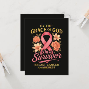 Invitation Par la grâce de Dieu survivante du cancer du sein 