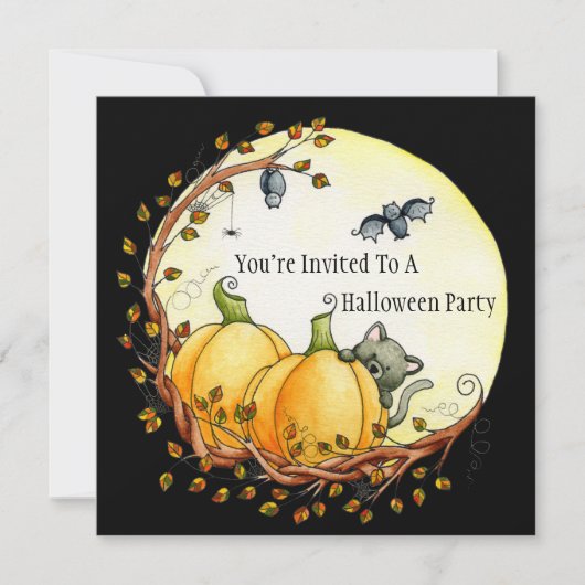 Invitation Par la lumière de l'invitation de lune (Devant)