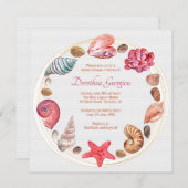 Invitation Par l'invitation de la douche nuptiale de mer (Devant / Derrière)