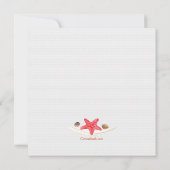 Invitation Par l'invitation de la douche nuptiale de mer (Dos)