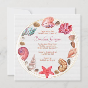 Invitation Par l'invitation de la douche nuptiale de mer