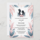 Invitation Par Long Tulle Regal Royal Glam Blush Pink Mariage (Devant)