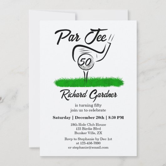 Invitation Par Off pour une soirée UnForeGettable 50e anniver (Devant)