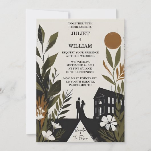 Invitation Par Retro les années 70 80s Fast Bold Boho Courtho (Devant)