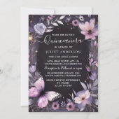 Invitation Par Royal Gold Tiara Lilac Lumière Violet Quincean (Devant)