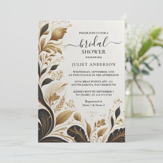 Invitation Par Rustic Fiesta Rustic Bold Fête des mariées esp (Debout devant)