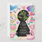 Invitation Par-tea ! anniversaire de thé (Devant)