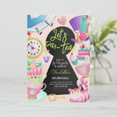 Invitation Par-tea ! anniversaire de thé (Debout devant)