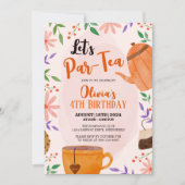 Invitation Par-tea ! Fête du thé floral Anniversaire (Devant)