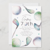 Invitation Par-tee 70 ans sur le thème du Golf (Devant)