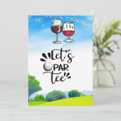 Invitation Par Tee avec du vin (Debout devant)