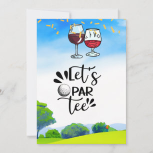 Invitation Par Tee avec du vin