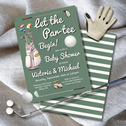 Invitation Par-tee Golf Baby shower