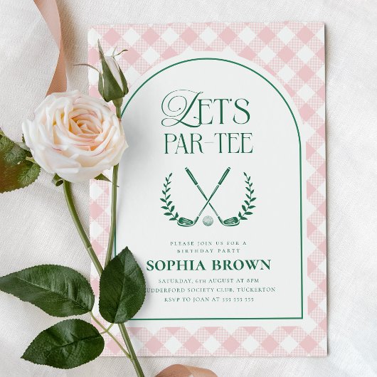 Invitation Par-Tee Golf moderne Anniversaire