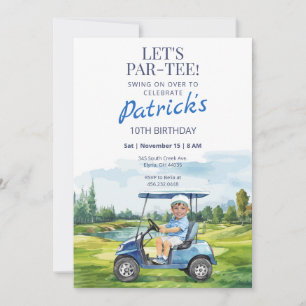 Invitation Par-Tee Golf N'importe quel âge Anniversaire Photo