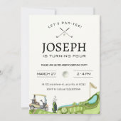 Invitation Par-Tee ! Golf Thème 4ème anniversaire (Devant)