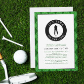 Invitation Par Tee Golfer Funny Humour Fête d'anniversaire po