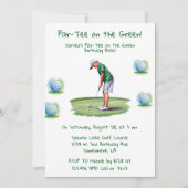 Invitation Par-Tee on the Green Golf Boy Anniversaire Bash (Devant)