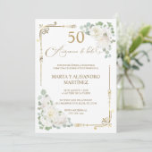 Invitation Para 50 Aniversario de Boda (Debout devant)