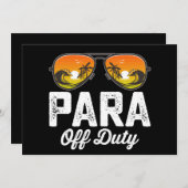 Invitation Para hors service Paraprofessionnel Dernier Jour D (Devant / Derrière)