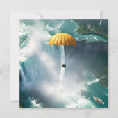 Invitation Parachute Au-Dessus Des Chutes Du Niagara Dans Un  (Devant)