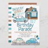 Invitation Parade d'anniversaire (Devant / Derrière)