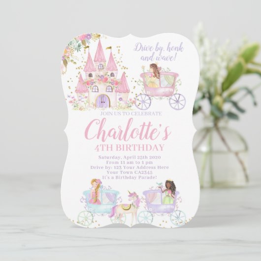 Invitation Parade d'anniversaire de la princesse (Debout devant)