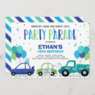 Invitation Parade D'Anniversaire Parade Bleue