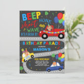 Invitation Parade D'Anniversaire Parade Bleue (Debout devant)