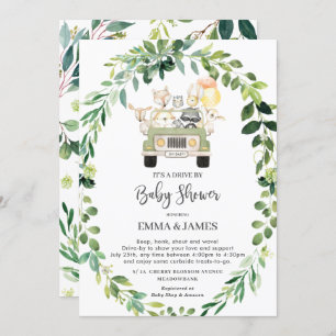Invitation Parade De Baby shower De Bois Chic Et Verdoyant