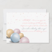 Invitation Parade de Baby shower rose surprise (Dos)