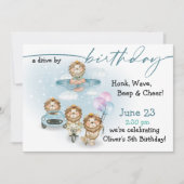 Invitation Parade de Lions Drive Par Anniversaire NO Masques (Devant)