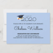 Invitation Parade de voiture Sky Blue Graduation (Dos)
