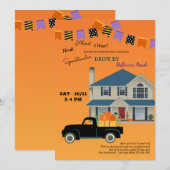Invitation Parade d'Halloween en voiture (Devant / Derrière)